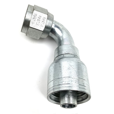 Eaton Fitting, Hyd, Weathergrip, Jic/37 Deg Female Swivel 90 Deg Elbow, 7/8-14 Thread, -08 Hose, 2.78 Lng 08Z-670